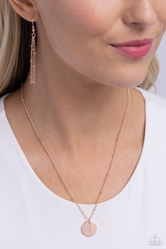 Initial Elegance - Rose Gold - J