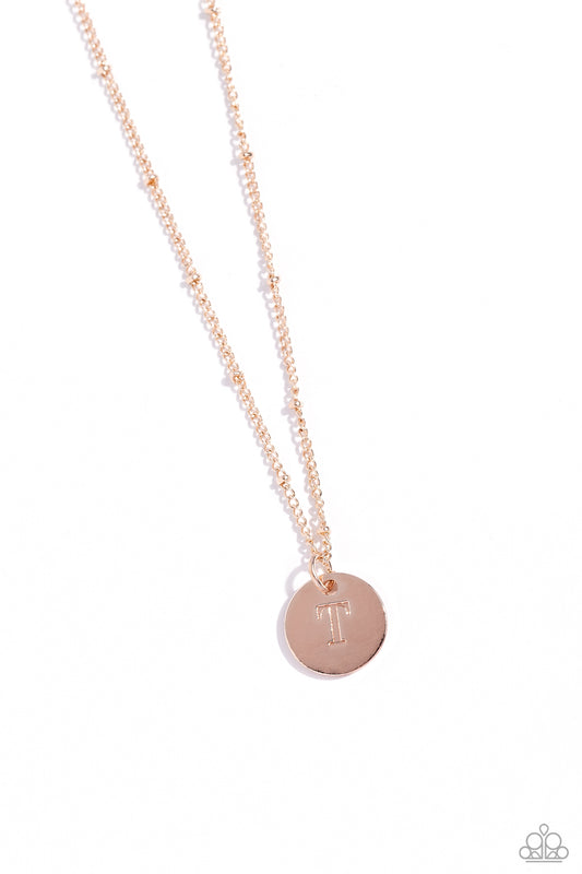 Initial Elegance - Rose Gold - T