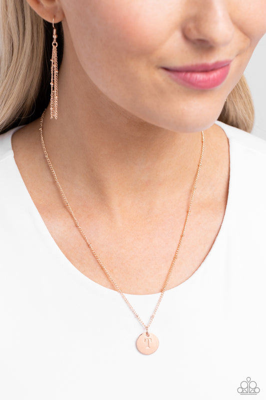 Initial Elegance - Rose Gold - T